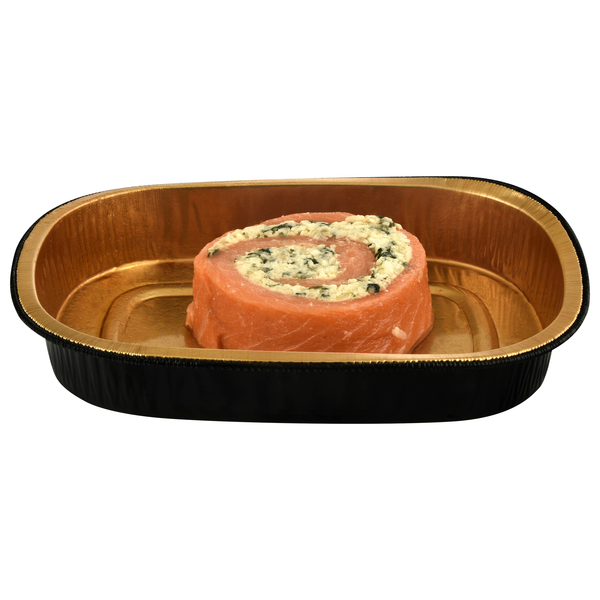 Hannaford Grab & Go Salmon Pinwheel with Crab & Spinach Florentine