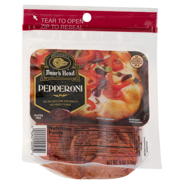 Boar's Head Pepperoni Slices