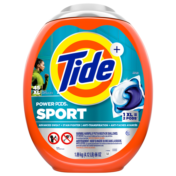 Tide PODS + Febreze Sport Active Fresh Laundry Detergent Pacs - 45 ct