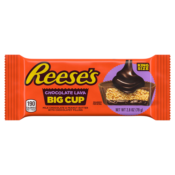Reese's Chocolate Lava Milk Chocolate Peanut Butter Candy Bar King Size