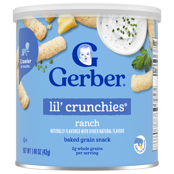 Gerber Lil' Crunchies Ranch Baked Grain Snack 8+ Months