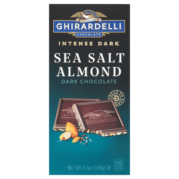 Ghirardelli Intense Sea Salt Almond Dark Chocolate Candy Bar