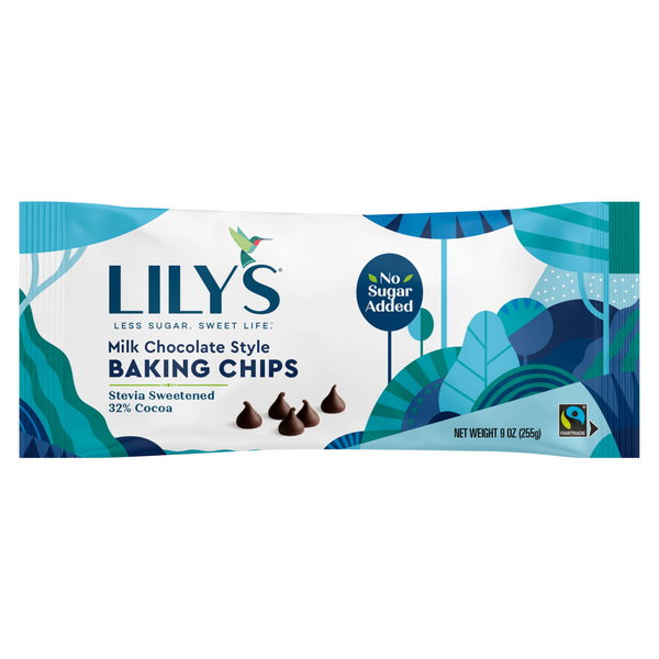 Lily's No Sugar Added Milk Chocolate Style Baking Morsel Chips