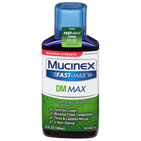 Mucinex Fast-Max DM Max Cough & Chest Congestion Maximum Strength Liquid