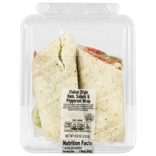 Hannaford Italian Style Ham Salami & Pepperoni Wrap