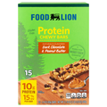 Food Lion Dark Chocolate & Peanut Butter Chewy Protein Bars - 15 ct