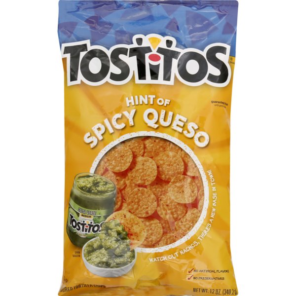spicy queso tortilla chips