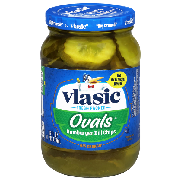 Vlasic Ovals Hamburger Dill Pickle Chips