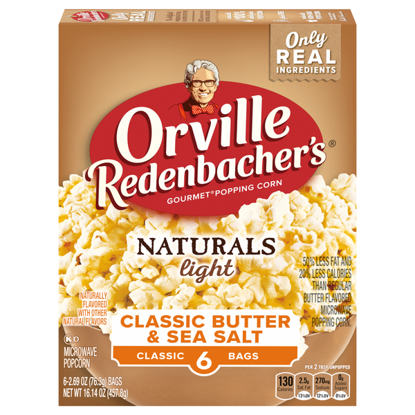 Orville Redenbacher's Naturals Light Butter Sea Salt Micro Popcorn - 6 ct