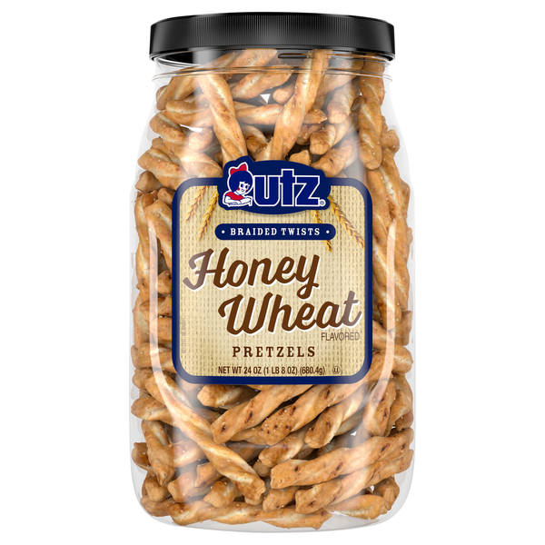 Utz Honey Wheat Braided Twists Pretzels