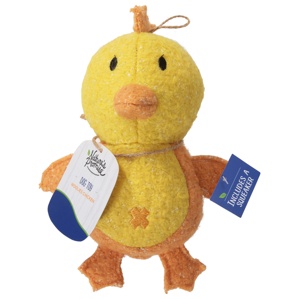 Nature's Promise Woolies Chick Dog Toy