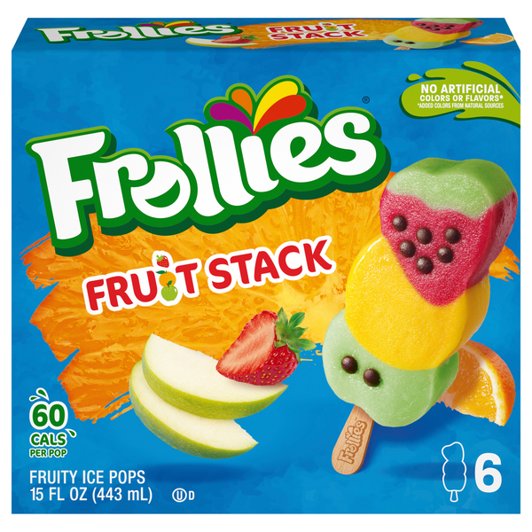 Frollies Fruit Stack Fruity Ice Pops - 6 ct Frozen
