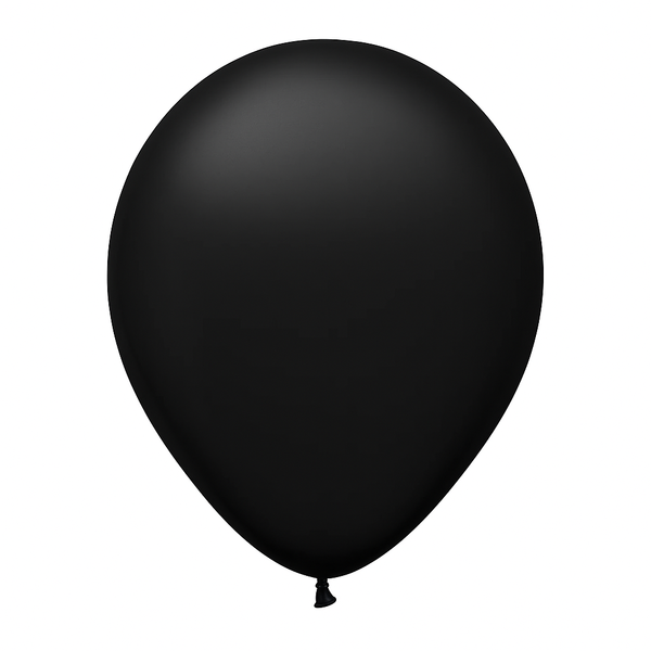 Black 11 Inch Latex Helium-Filled Balloon