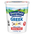 Stonyfield Organic Whole Milk Vanilla Bean Greek Yogurt