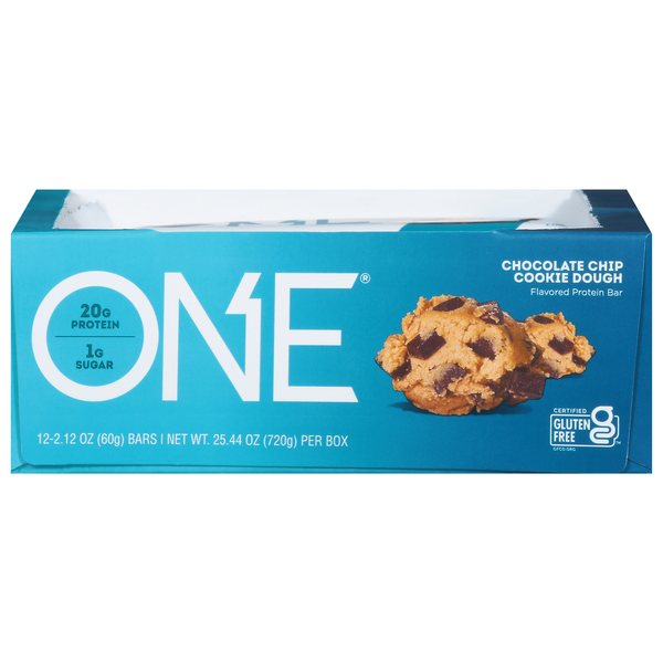 ONE Gluten Free Chocolate Chip Cookie Dough 20g Protein Bars - 12 ct