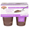 Hannaford Pudding Packs Chocolate/Vanilla - 4 ct