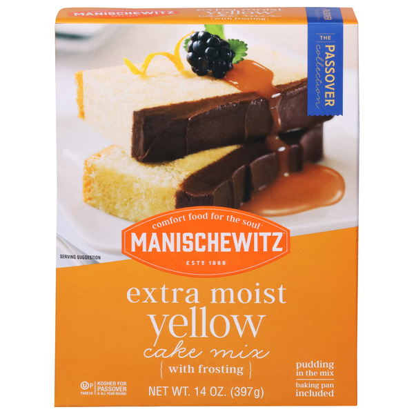 Manischewitz Extra Moist Yellow Cake Mix with Frosting Kosher For Passover