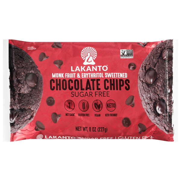 Lakanto Gluten & Sugar Free Chocolate Chips Sweetened with Monkfruit