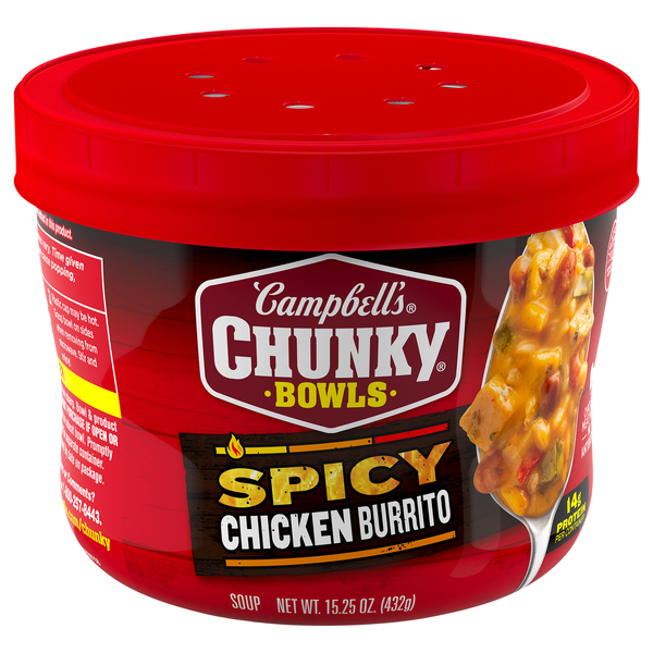 Campbell's Chunky Spicy Chicken Burrito Soup Microwavable Bowl