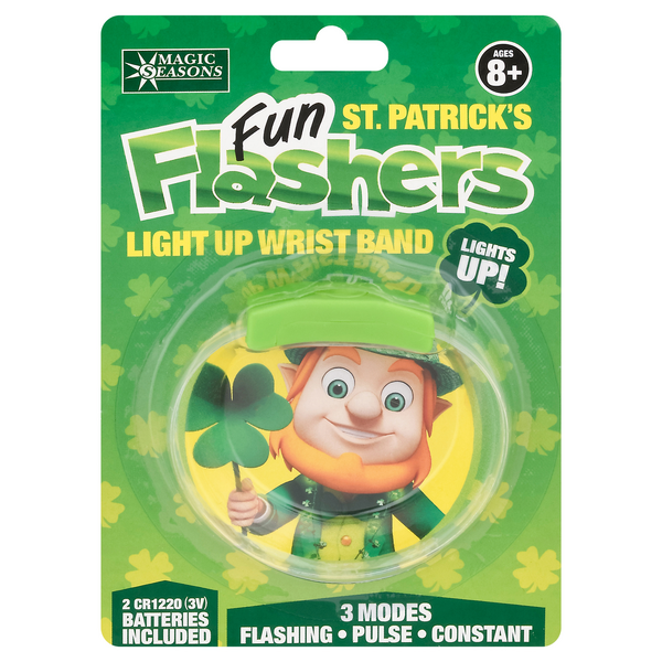 Magic Seasons St. Patrick's Fun Flashers Light Up Wrist Band