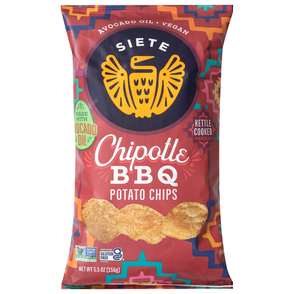 Siete Vegan Gluten Free Chipotle BBQ Kettle Cooked Potato Chips