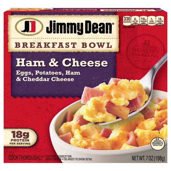 Jimmy Dean Ham & Cheese Breakfast Bowl Frozen Meal