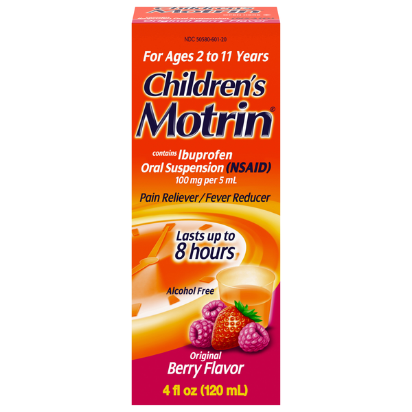 Motrin Children's Pain Fever Berry Ibuprofen Oral Suspension