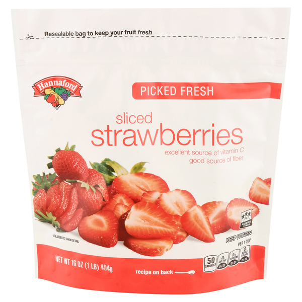 Hannaford Picked Fresh Sliced Strawberries Frozen