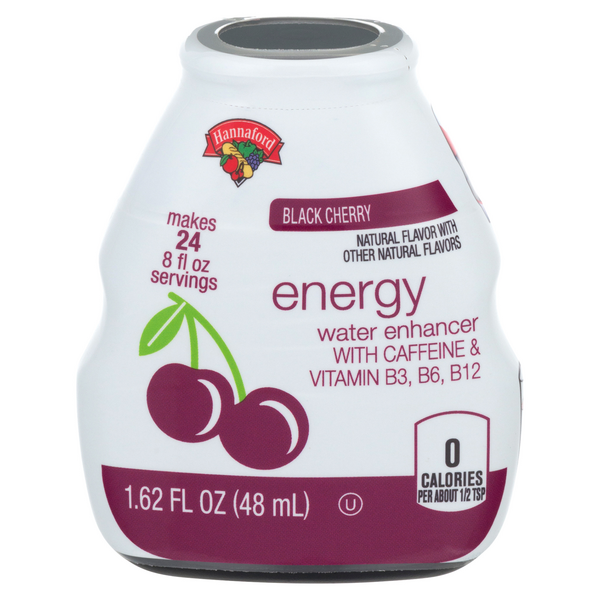 Hannaford Energy Water Enhancer Black Cherry with Caffeine