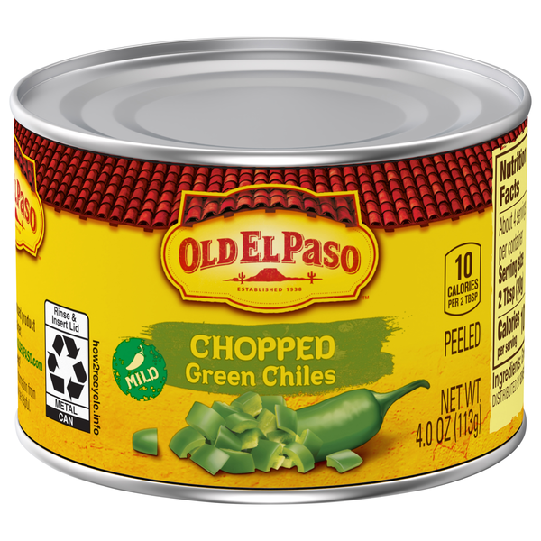 Old El Paso Chopped Mild Peeled Green Chiles