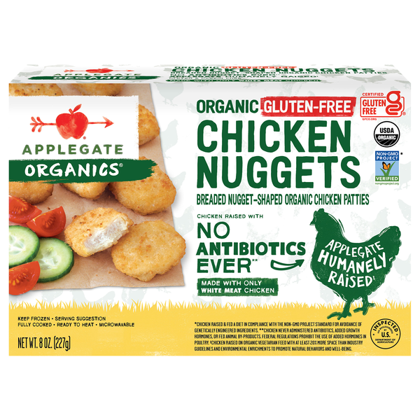 Applegate Organic Gluten Free Chicken Nuggets Frozen