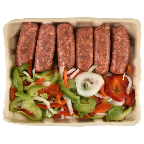 Hannaford Hot Italian Sausage Onion Pepper Kit Fresh