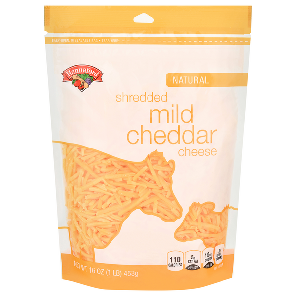 Hannaford Natural Shredded Mild Yellow Cheddar Cheese