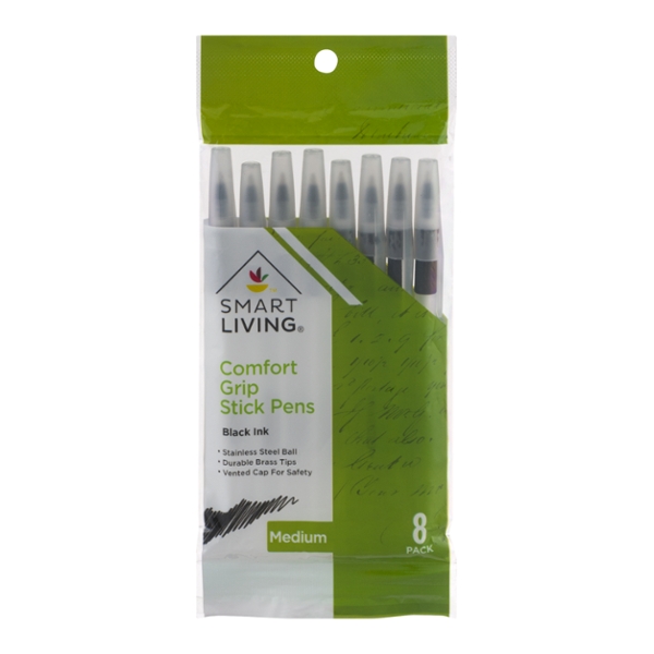 Save on Smart Living Comfort Grip Stick Pens Black Order Online