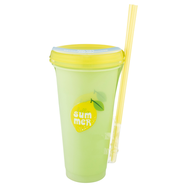 Smart Living Summer 24 oz Color Change Tumblers Lemon