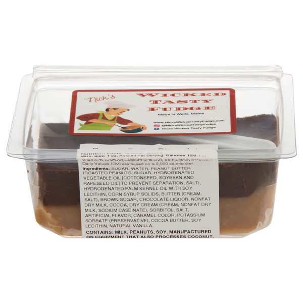 Nick's Peanut Butter Chocolate Wicked Tasty Fudge