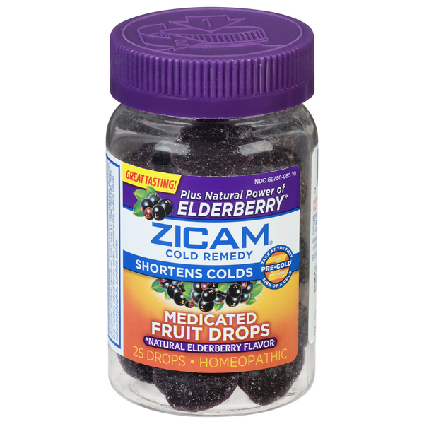 Save On ZICAM Cold Remedy Medicated Fruit Drops Plus Elderberry Mixed