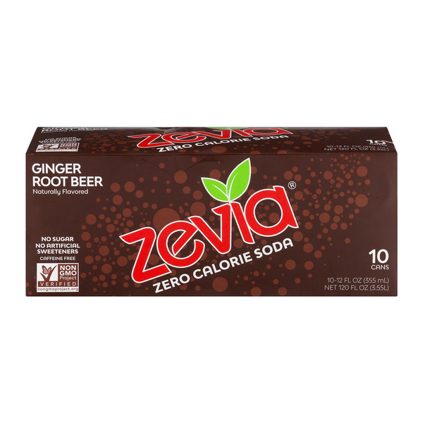 Save on Zevia Zero Calorie Soda Ginger Root Beer 10 pk Order Online
