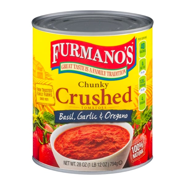 Save on Furmano's Tomatoes Chunky Crushed with Basil, Garlic & Oregano Natural Order Online
