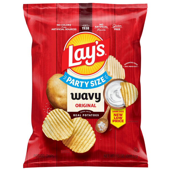 Lay's Original Wavy Potato Chips Party Size