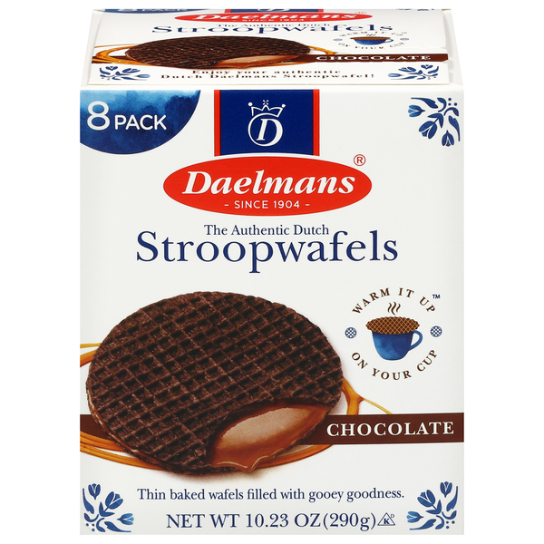Daelmans Stroopwafels Chocolate Dutch Waffle Cookies - 8 ct
