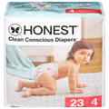 Honest Clean Conscious Cute Prints Size 4 Baby Diapers 22-37 lb