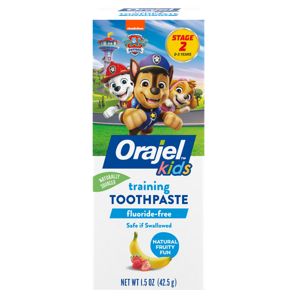 Orajel Kids Fluoride Free Paw Patrol Fruity Fun Training Toothpaste