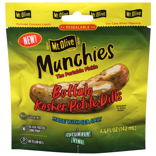 Mt. Olive Munchies Kosher Petite Buffalo Dills