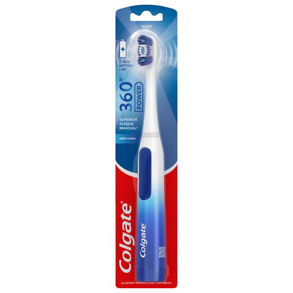 Colgate 360 Powered Sonic Floss-Tip Powered Toothbrush Soft