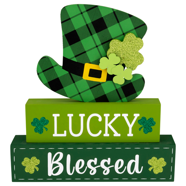 Smart Living St. Patrick's Day Wood Decor Lucky Blessed