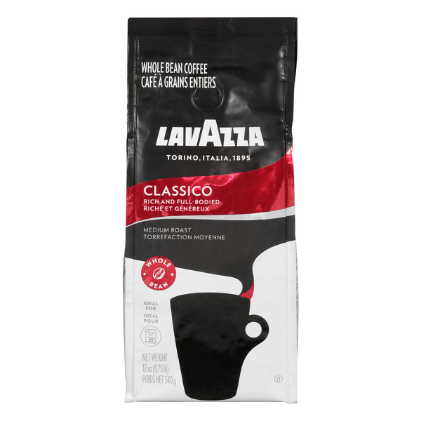 Save on LavAzza Classico Medium Roast Coffee (Whole Bean) Order Online Delivery GIANT