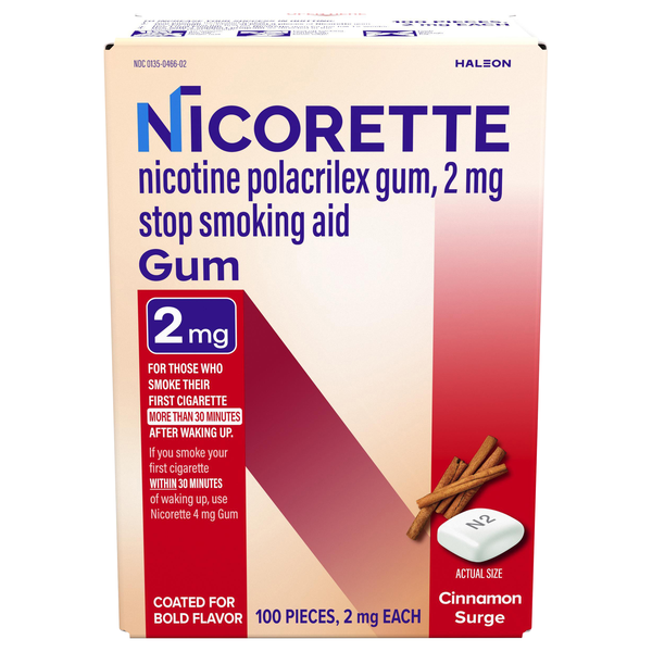 Nicorette 2 mg Cinnamon Surge Nicotine Gum