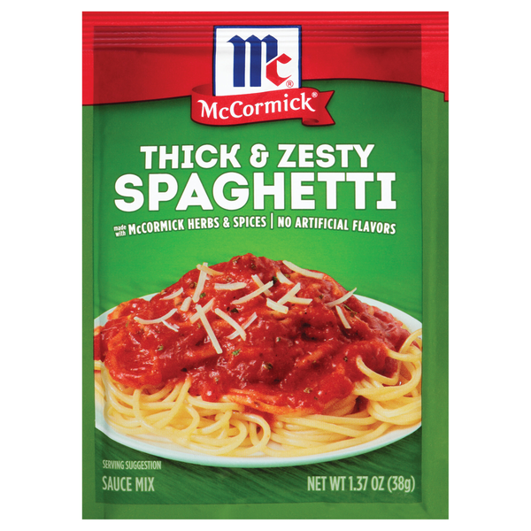 McCormick Thick & Zesty Spaghetti Pasta Sauce Mix Packet