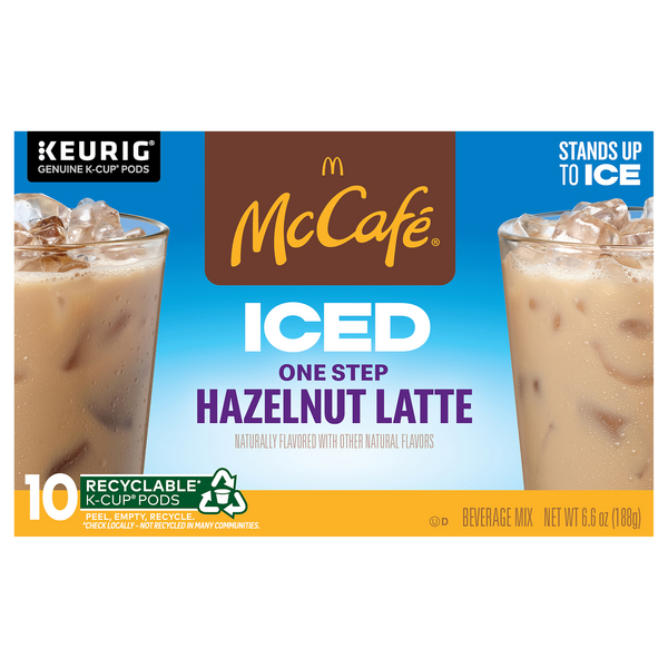 Save on McCafe Iced One Step Hazelnut Latte Coffee KCup Pods Order
